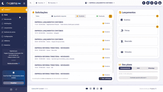 Telas do Calima Connect